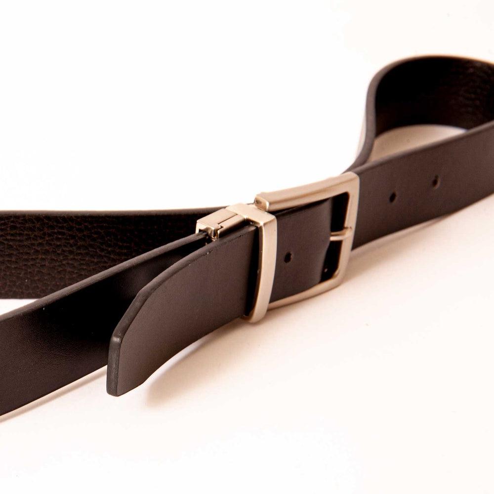 Reversible Black Leather Belt  
