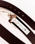 Reversible Black Leather Belt with specifications