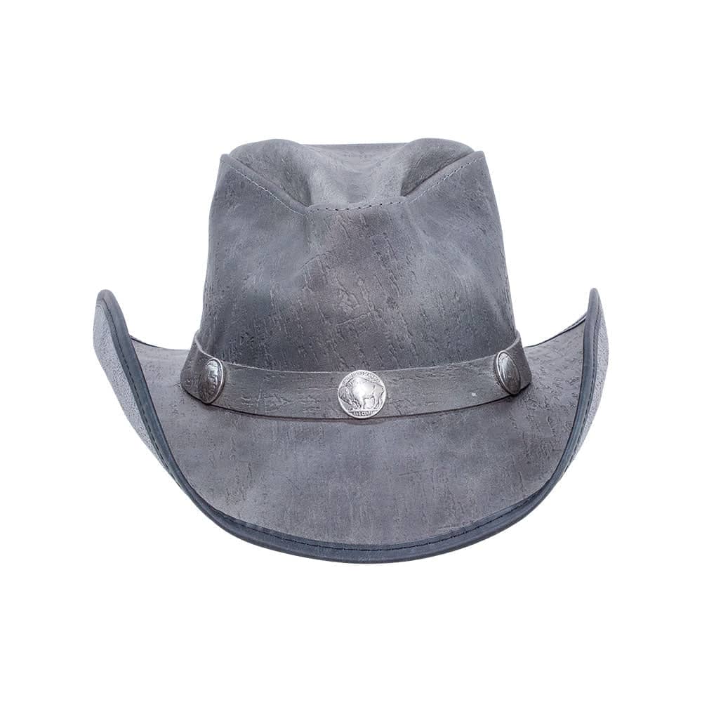 Cyclone Asphalt Leather Cowboy Hat with 3&quot; Brim and 4&quot; Crown by American Hat Makers