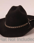 Bodie Black Hat Band on a black felt hat