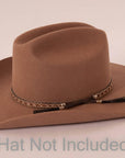 Bodie Brown Hat Band on a brown felt hat