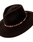 An angle view of Botwin Black Felt Hat 