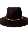 A front view Botwin Black Felt Hat 