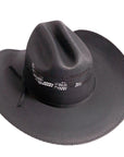 A top view of bozeman black cowboy hat