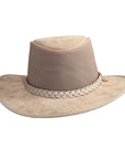 Suede Breeze Latte with Braided Band Sun Hat by American Hat Makers
