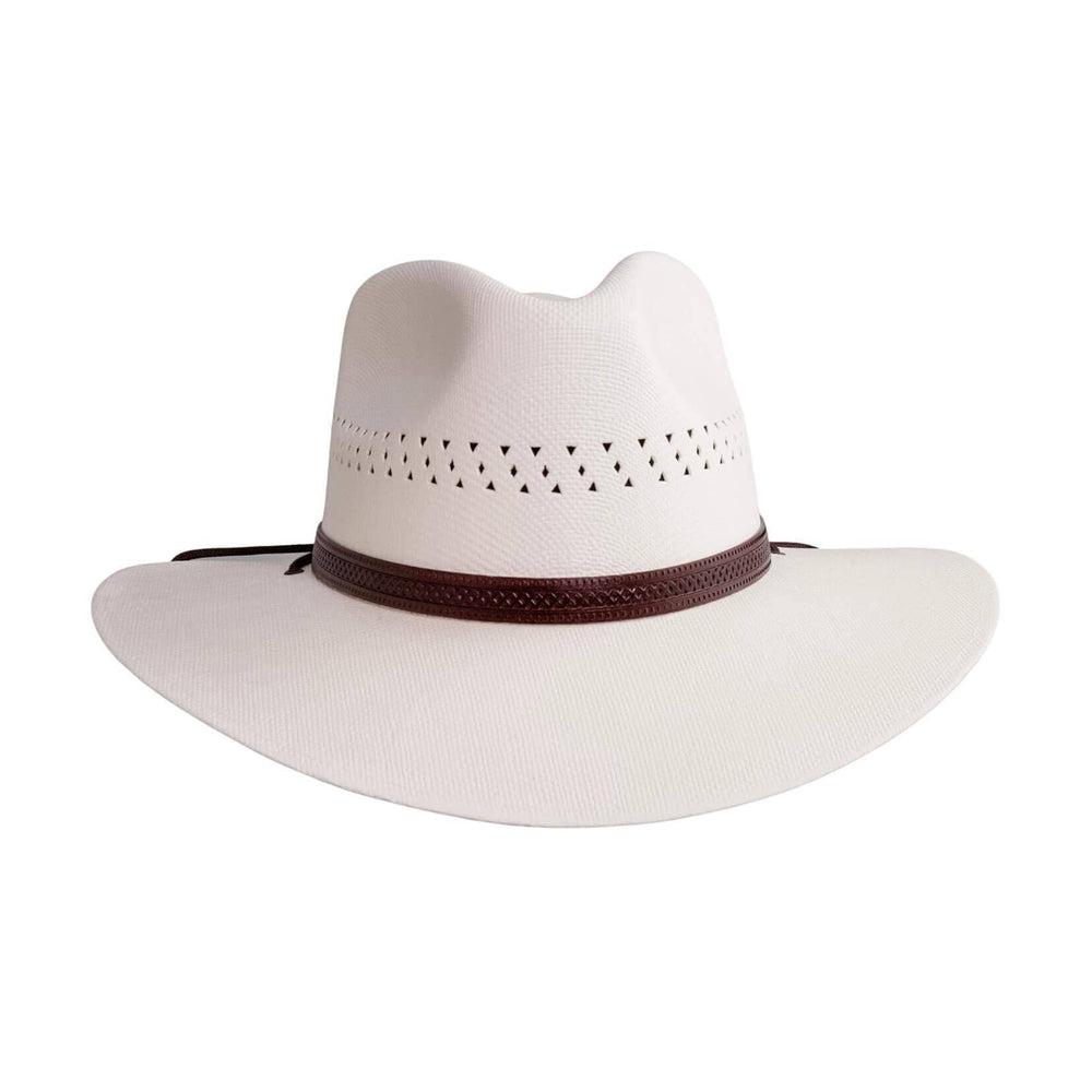 A front view of Barcelona Cream Straw Sun Hat