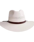 A front view of Barcelona Cream Straw Sun Hat