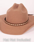 Camden hatband on a brown felt hat