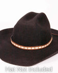 Camden hat band on a black felt hat