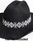 Carson black and white beaded hat band by American Hatmakers