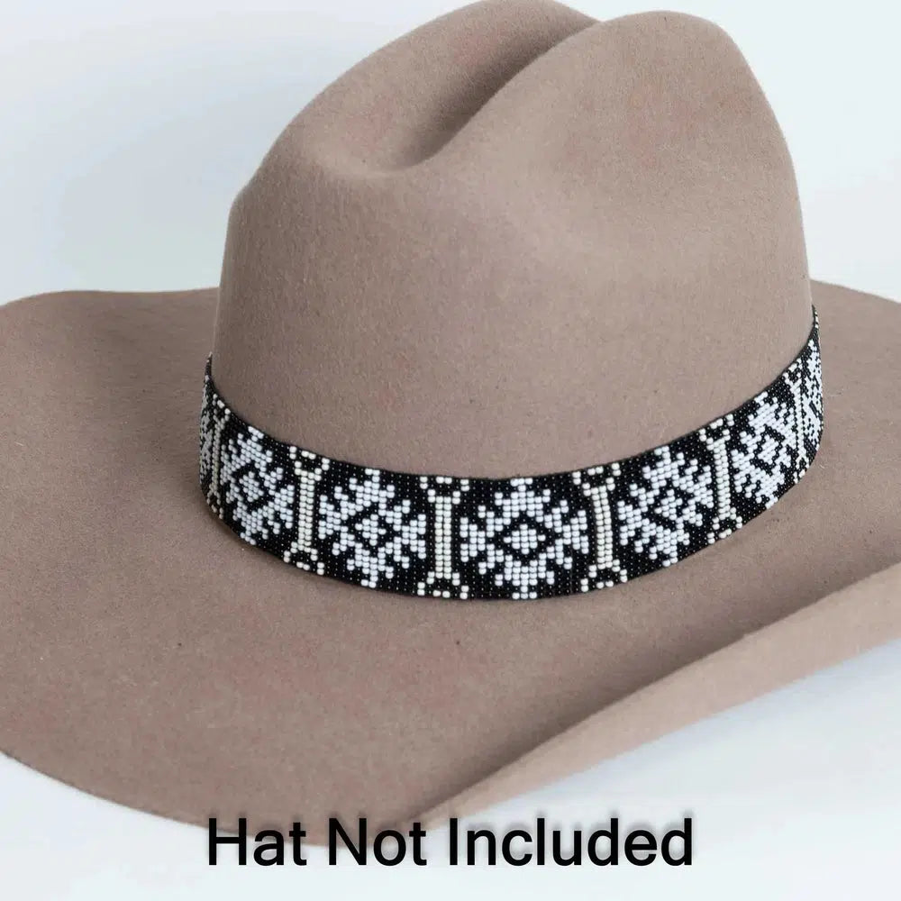 carson black beaded band by american hat makers