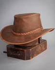 Crusher Copper Outback Leather Hat by American Hat Makers