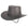 Crusher Black with Braided Band Outback Leather Hat by American Hat Makers