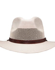 Front view of Milan Cream Straw Fedora Hat