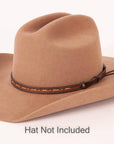 Dillon Brown Hat Band on a brown felt hat