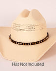 Rivet Black with Metal Studs Hat Band by American Hat Makers