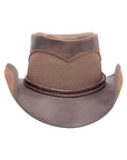 Durango Chocolate Leather Mesh Cowboy Hat by American Hat Makers