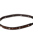 A side view of a Eastwood Brown Star Cowboy Hat Band 