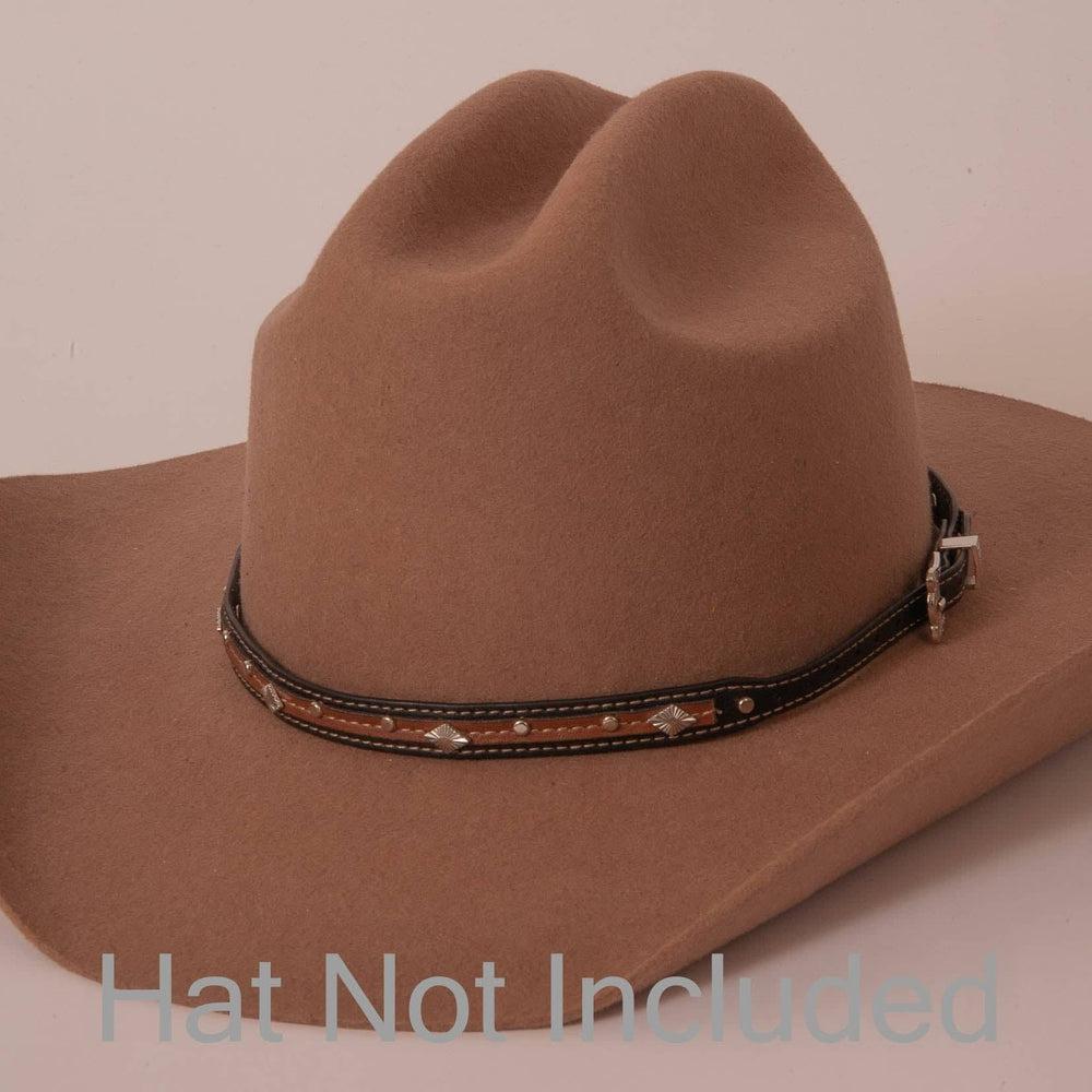 Eastwood Brown Star Cowboy Hat Band on a brown felt hat