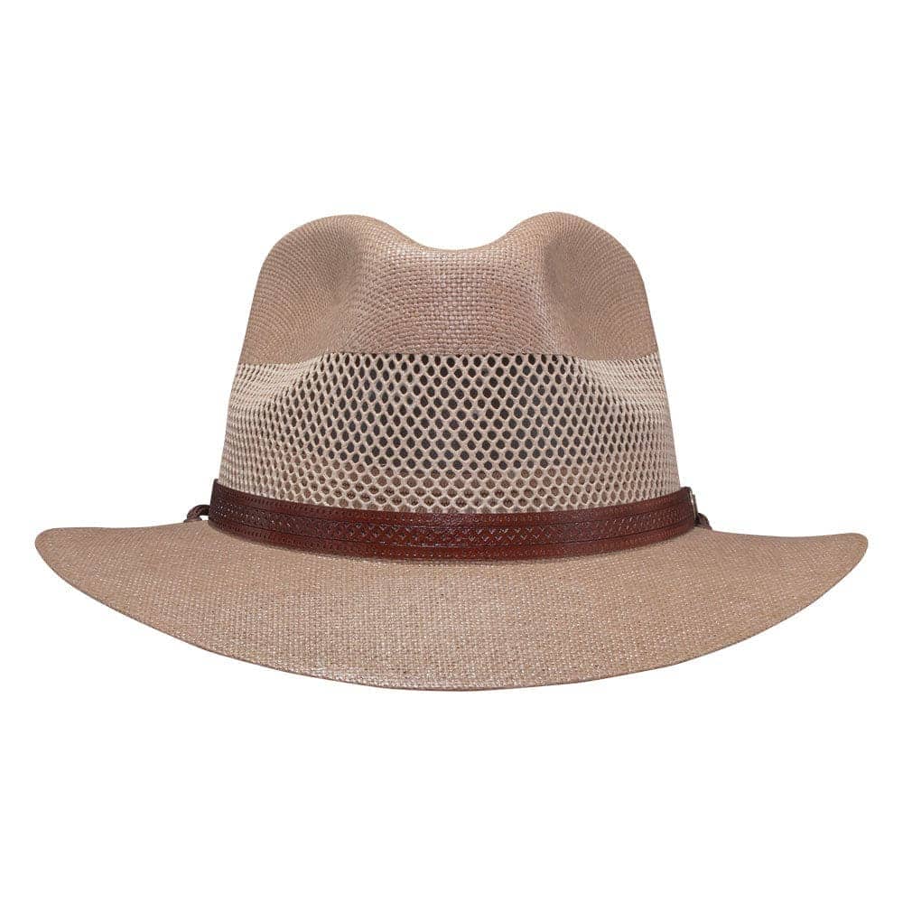 Milan Tan Straw Fedora Hat  by American Hat Makers