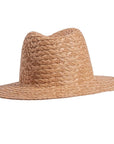 A back view of Fabian brown straw sun hat 