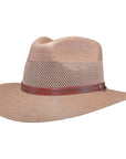 Mens Tan Wide Brim Straw Sun Hat by American Hat Makers
