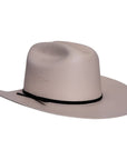 Side studio shot of the cream FT Worth mens cowboy hat