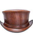 Hampton Cyprus Tan Leather Top Hat by American Hat Makers