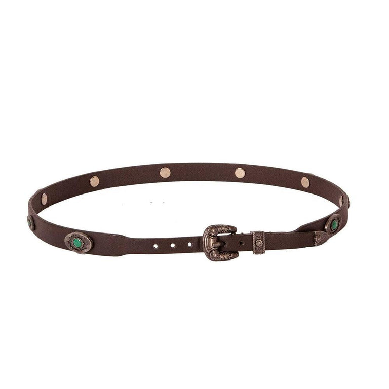 American Hat Makers Jaded Brown Leather Cowboy Hat Band