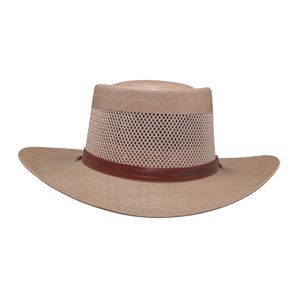 Madrid - Mens Straw Gambler Hat by American Hat Makers Cream / MD