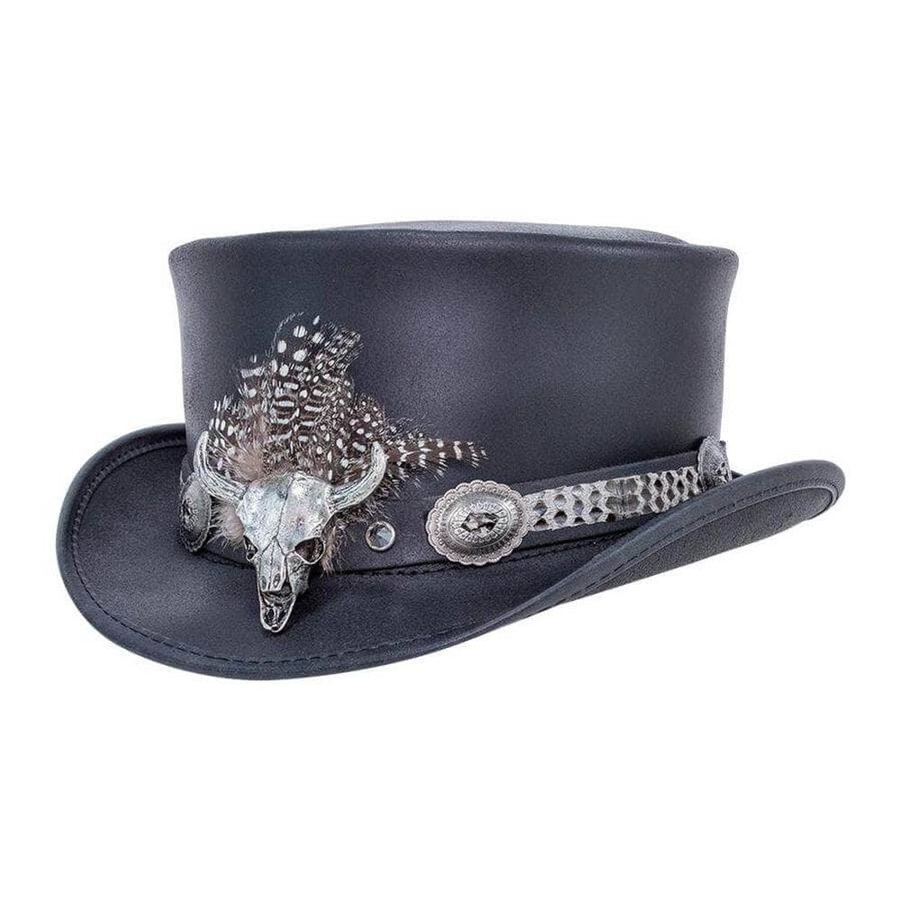 Womens Top Hat - The Leather Marlow w/ True Grit Hat Band – American ...