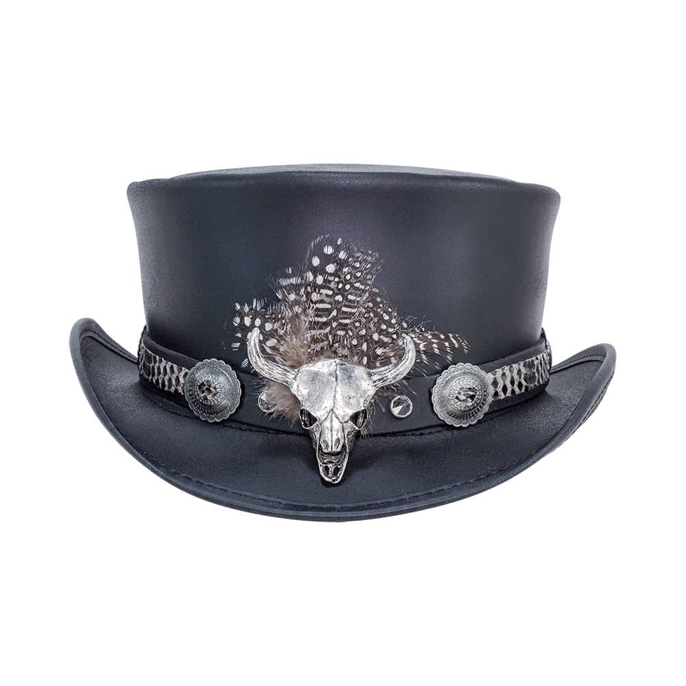 Womens Top Hat - The Leather Marlow w/ True Grit Hat Band – American ...