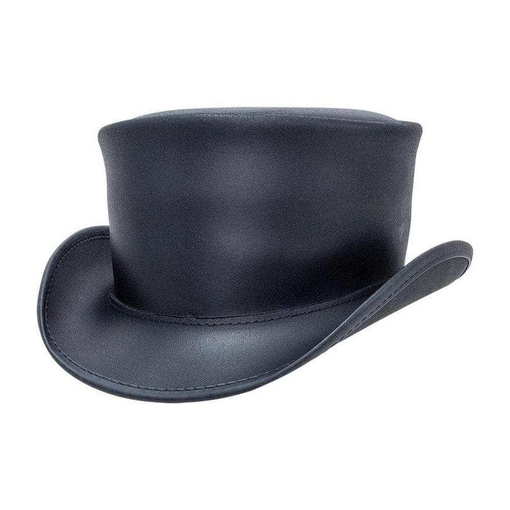 Unbanded Marlow Black Finished Top Hat by American Hat Makers