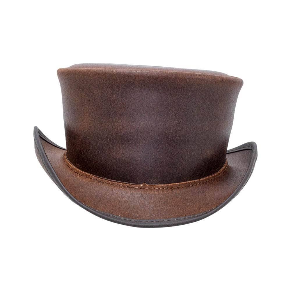 Unbanded Marlow Brown Top Hat by American Hat Makers