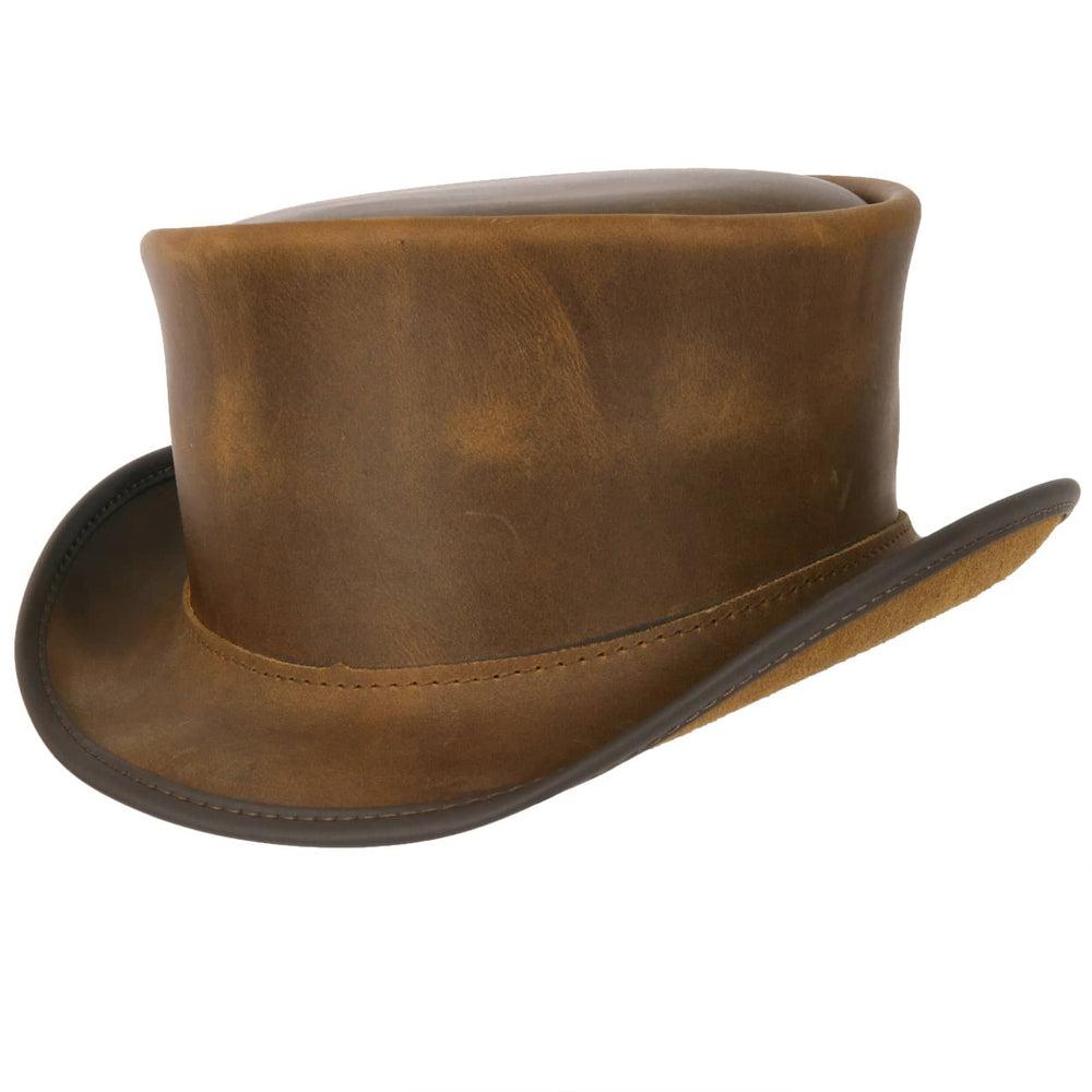 Unbanded Burnt Honey Marlow Top Hat by American Hat Makers