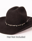 Memphis Black Hat Band on a black felt hat