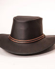 Midnight Rider Black Leather Hat by American Hat Makers