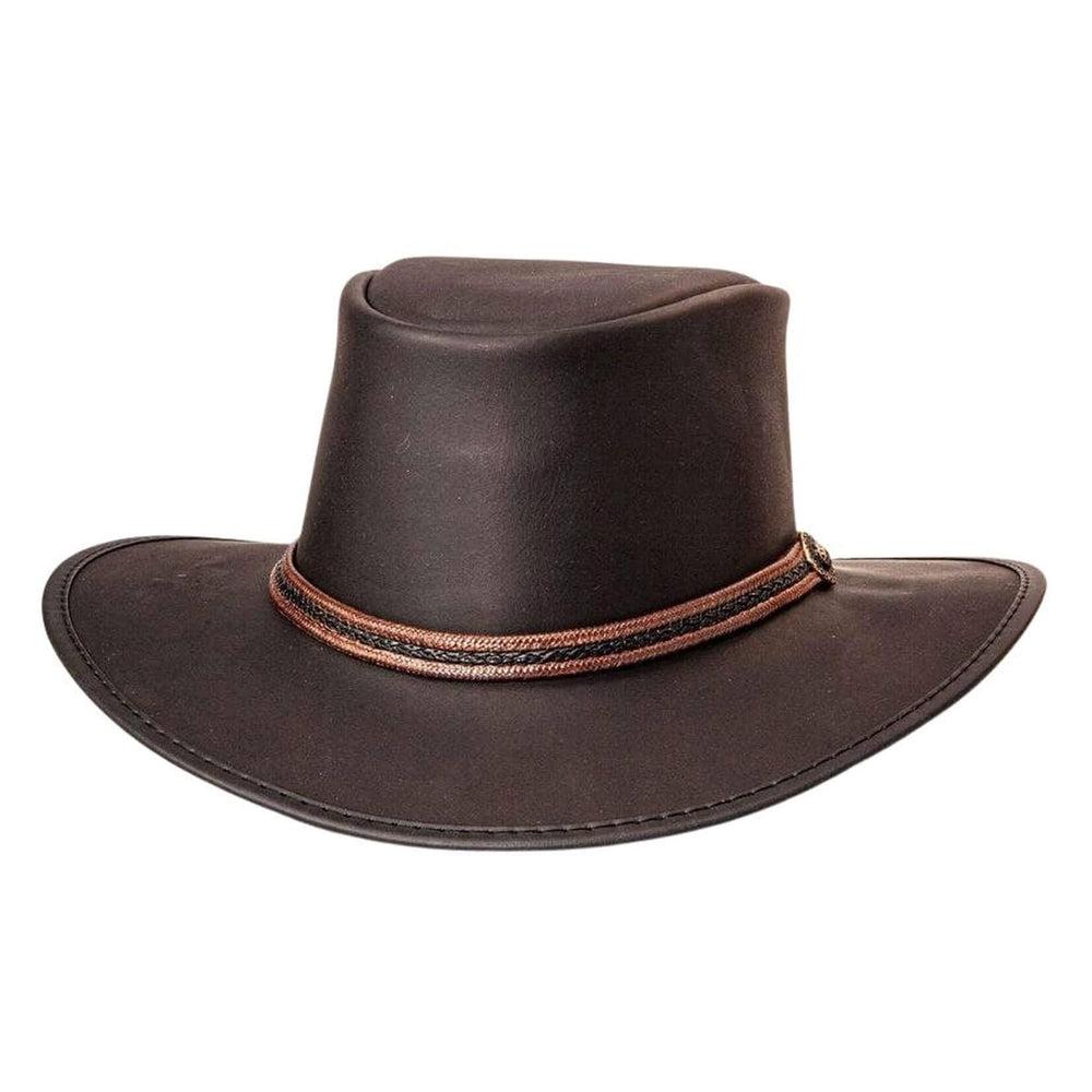 Midnight Black Rider Leather Hat by American Hat Makers