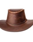 Midnight Rider Chestnut Leather Hat by American Hat Makers