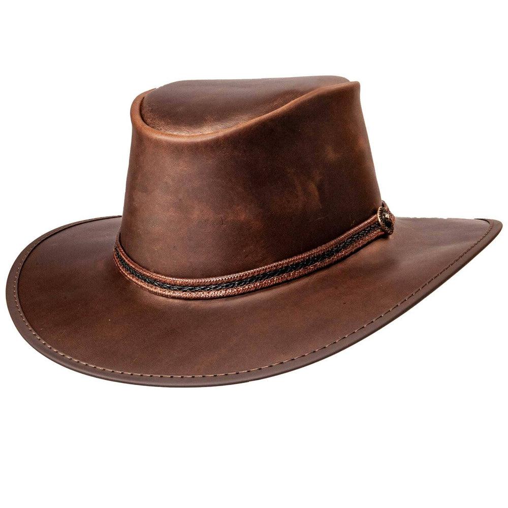 American Hat Makers Midnight Rider Leather Outback Hat
