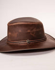 Midnight Chestnut Rider Leather Hat by American Hat Makers