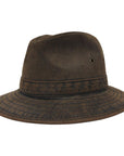 A angle view of Otis brown fedora hat