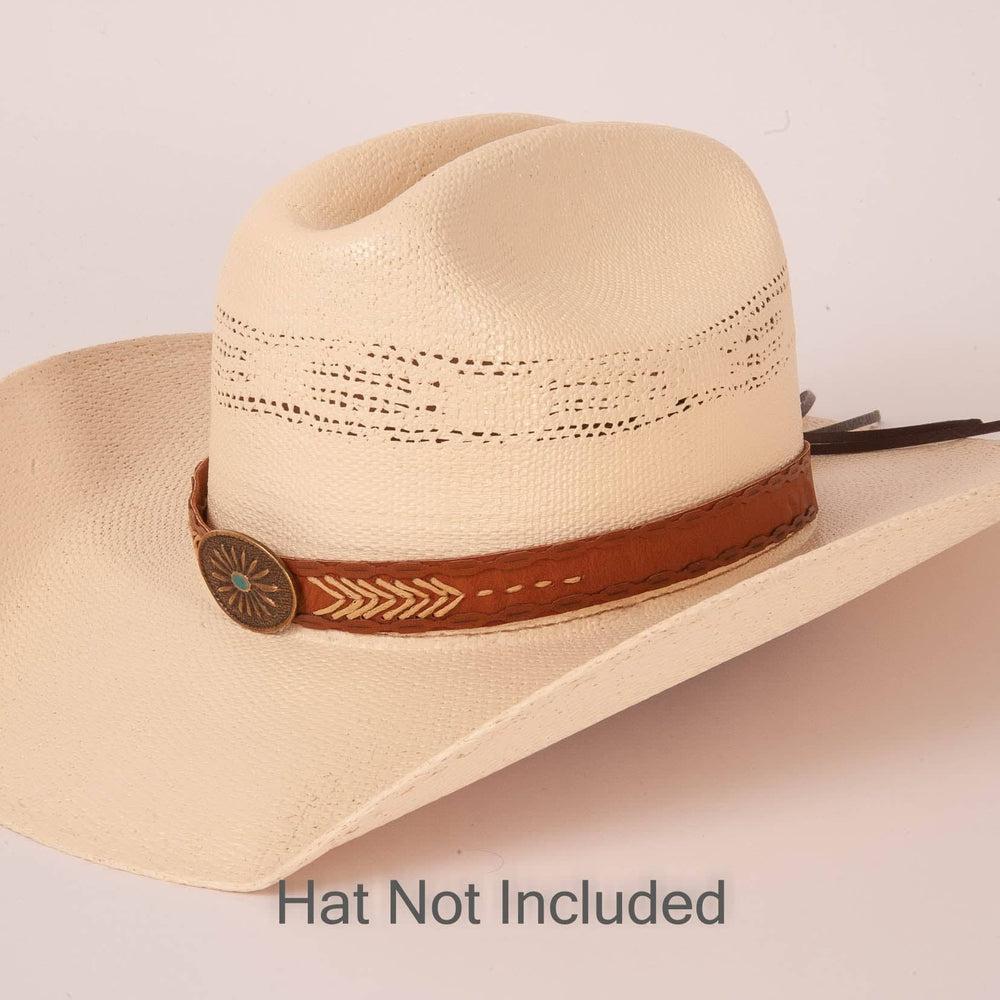 Ottawa Copper Hat Band on a cream hat