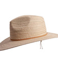 A front view of Paulo brown straw sun hat