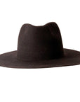 A back view of Black Rancher Felt Fedora Hat