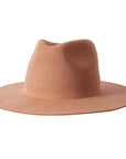A right view of Tan Rancher Felt Fedora Hat 