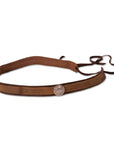 A side view of a Ranger Burnt Honey Cowhide Leather Band 