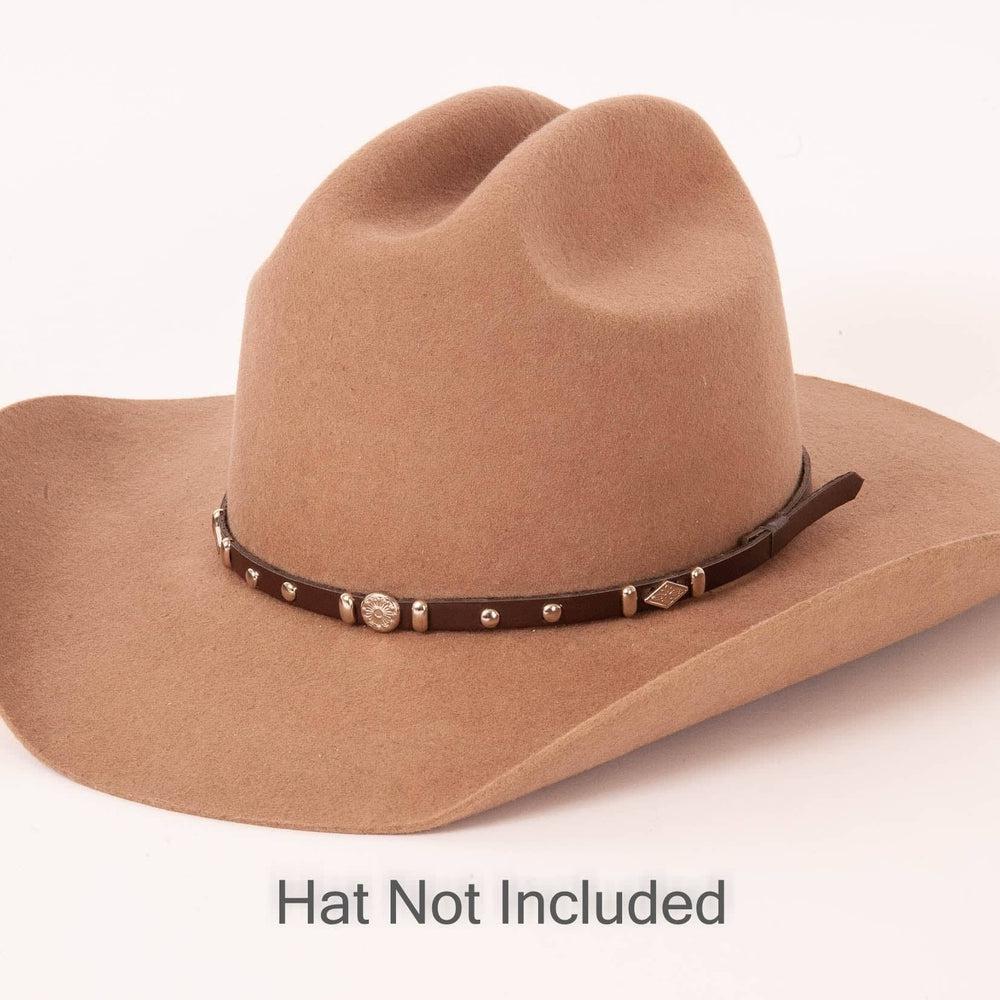 Rawlins Brown Hat Band on a brown hat