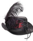 Reversible Ren Red & Silver Leather Fabric Hat by American Hat Makers