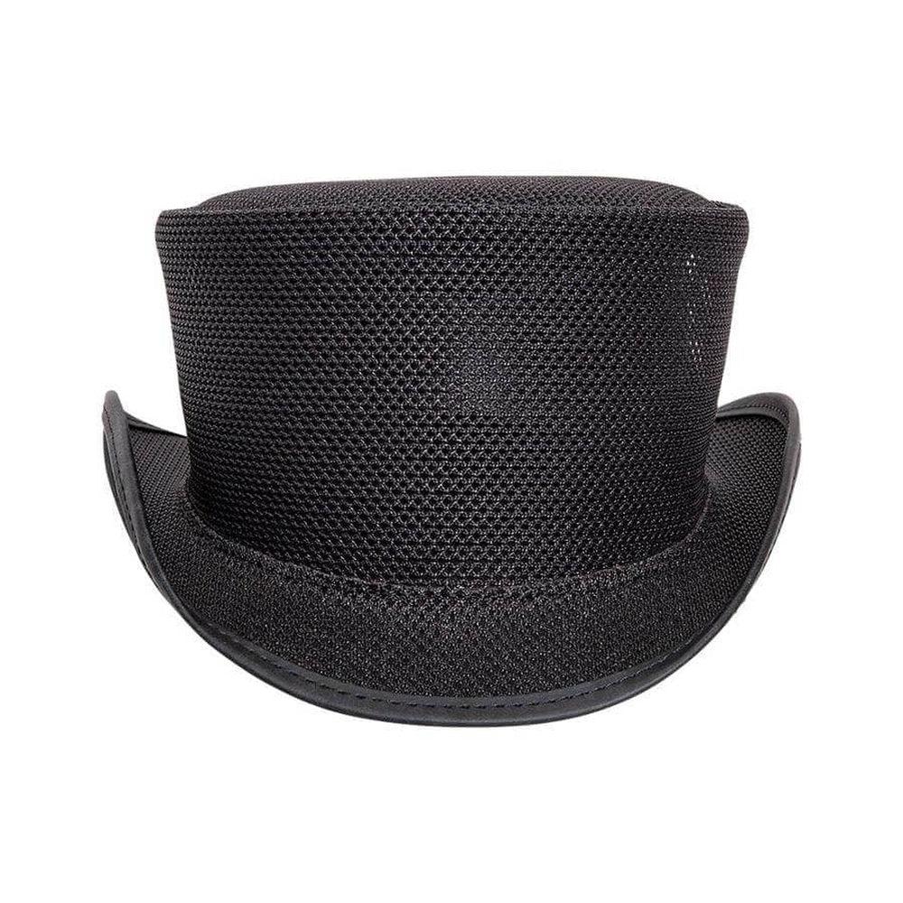 Unbanded Rogue Black Mesh Top Hat by American Hat Makers